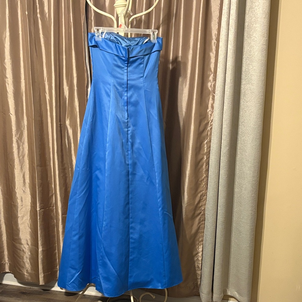 Urban Girl Nites Vibrant Blue Strapless Dress - Picture 3 of 3